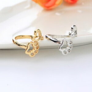 �y���������z�L�@�L���b�g�@�����O�@�y�b�gcytheria simple adjustable hollow pet prints heart women
