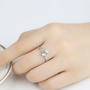 �y���������z�L�@�L���b�g�@�����O�@�����O�V���v���I�[�v��genboli cat shape korean women open rings simple design