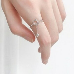 �y���������z�L�@�L���b�g�@�����O�@�x���`���[���`�F�[��bluelans cute hollow cat with bell charm chain women