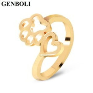 �y���������z�L�@�L���b�g�@�����O�@genboli�y�b�ggenboli simple adjustable hollow pet prints heart women