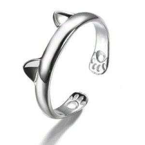 �y���������z�L�@�L���b�g�@�����O�@amorevaamoreva silver color cat ear cute design jewelry