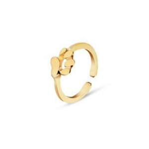 �y���������z�L�@�L���b�g�@�����O�@�I�[�v���v�����g�����Oalloy cat print rings for women open dog paw female party