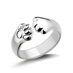 �y���������z�L�@�L���b�g�@�����O�@�����Obluelans women cute animal cat paw claw open ring