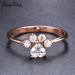 yzL@Lbg@O@n[gWROrongxing heart zircon lovely cat dog bear rings for women