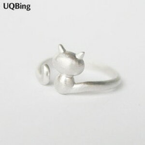 �y���������z�L�@�L���b�g�@�����O�@925�X�^�[�����Ouqbinguqbing 925 sterling silver fine cat women jewelry gift