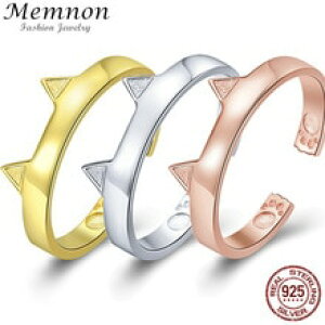 �y���������z�L�@�L���b�g�@�����O�@�����m�[��100925�X�^�[�����O3memnon 100 925 sterling silver 3 colors cat ears animal