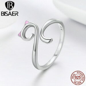 �y���������z�L�@�L���b�g�@�����O�@bisaerbs925�X�^�[�����O���C��bisaer bs genuine 925 sterling silver line ring for women