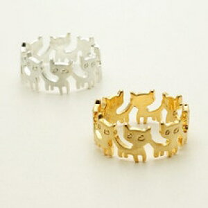 �y���������z�L�@�L���b�g�@�����O�@everfast 10pc���b�g�l�R�x��everfast 10pclot lovely circle kittens rings for women