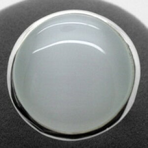 �y���������z�L�@�L���b�g�@�����O�@24mm�L���b�g�A�C925sterlinghuge smooth 24mm white cat eye stone 925 sterling silver