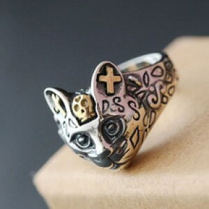 �y���������z�L�@�L���b�g�@�����O�@�^�Cmayones 925�X�^�[�����Omayones 925 sterling silver cat thai silver rings for women