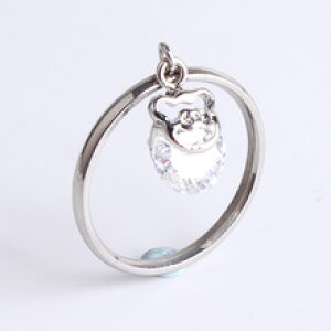 �y���������z�L�@�L���b�g�@�����O�@�W���R���X�e�����X�X�`�[�������Omonla cat zircon 316l stainless steel rings for women