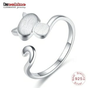 yzL@Lbg@O@lzeshine 925X^[OlRlzeshine 925 sterling silver cute kitten cat silver color