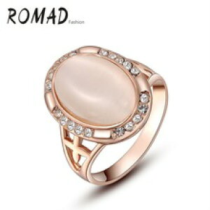 �y���������z�L�@�L���b�g�@�����O�@romad�g�����f�B�L���b�g�A�Cromad gold color trendy wedding gift ring big cat eye stone