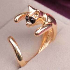 �y���������z�L�@�L���b�g�@�����O�@akolion�l�R�J�t�Xakolion small cat kitten open cuff finger rings reversible