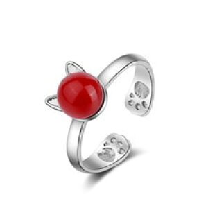 �y���������z�L�@�L���b�g�@�����O�@ajustablelovely cat ear open ajustable korean pearl ring gift