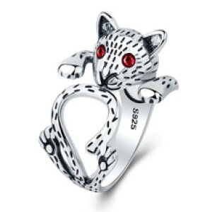 yzL@Lbg@O@AeB[NVo[TCYYsiccsaee antique silver cute cat big adjustable size mens