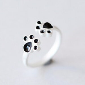 yzL@Lbg@O@925X^[Opure 925 sterling silver animal cat claw paw for women girl