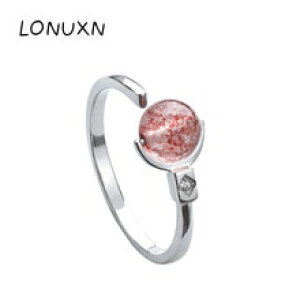 �y���������z�L�@�L���b�g�@�����O�@lonuxn100 925�X�^�[�����O�C�`�Slonuxn 100 925 solid real sterling silver cat strawberry