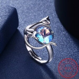 �y���������z�L�@�L���b�g�@�����O�@inalis925�X�^�[�����Oinalis cat cute rings for women her 925 sterling silver