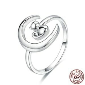 �y���������z�L�@�L���b�g�@�����O�@925�X�^�[�����Omybeboamybeboa authentic 925 sterling silver moon rings for women