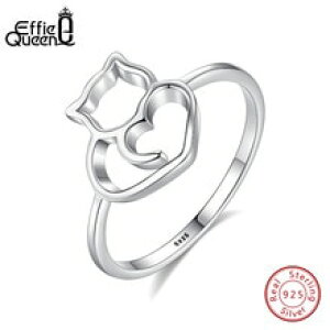 �y���������z�L�@�L���b�g�@�����O�@�G�t�B�[ �X�^�[�����Oeffie queen sterling silver lovely cat ring for girls small