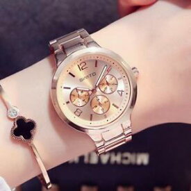 【送料無料】腕時計　シルバーステンレススチールファッションウォッチクオーツアナログsilver womens stainless steel luxury fashion watches quartz analog wristwatch