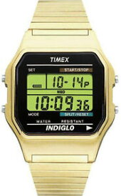【送料無料】腕時計　メンズデジタルゴールドトーンアラームクロノtimex t78677, mens digital goldtone expansion watch, alarm, indiglo, chrono