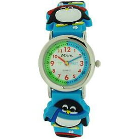 【送料無料】腕時計　ラヴェルペンギンストラップウォッチravel time teacher 3d penguin blue strap watch telling time award r151372