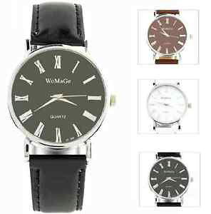 �y���������z�r���v�@�C�^���A�����Y�N���V�b�N���[�}womage mens classic roman italian numeral formal quartz watch colour choice