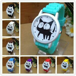 yzrv@Wl[uLbY[[JWAVREHb`geneva cat children cartoon jelly quartz watch kids casual silicone watches r