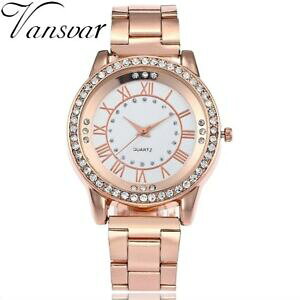 �y���������z�r���v�@���[�Y�S�[���h�E�H�b�`���C���X�g�[���J�W���A��vansvar rose gold watch luxury women dress rhinestone quartz watch casual wo