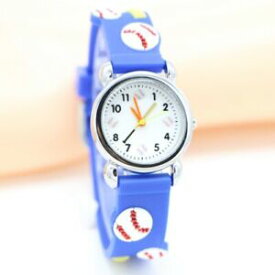 【送料無料】腕時計　アナログキッズウォッチ3d cartoon baseball design analog watch children kids girls boys students fas