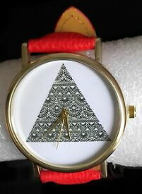 【送料無料】腕時計　シックモチーフmontre fantaisie femme ou adolescente sobre amp; chic neuve motif triangle ethnique