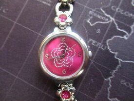 【送料無料】腕時計　レディースクォーツladies quartz floral detail watch,