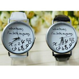 【送料無料】腕時計　ノベルティクォーツleather funny novelty late quartz watches
