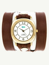【送料無料】腕時計　la mer brown gold odyssey wrap watch