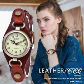 【送料無料】腕時計　ファッションビンテージカウレザークォーツカジュアルドレスウオッチメーカーccq fashion vintage cow leather quartz watches women casual dress wristwatch
