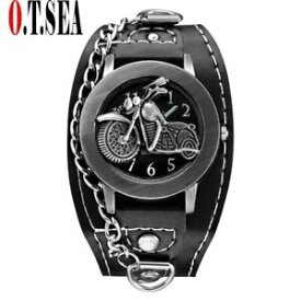 【送料無料】腕時計　ホットファッションオートバイスポーツクールhot s fashion otsea brand cool motorcycle leather watch men sports quar