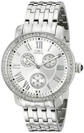 【送料無料】腕時計　クリスタルアクセントステンレススチールクロノグラフウォッチinvicta womens angel chronograph crystal accented stainless steel watch 21411