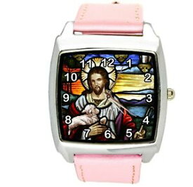 【送料無料】腕時計　イエスキリストスチールピンクムービームービーjesus christ church holy bible steel pink leather film movie dvd square watch