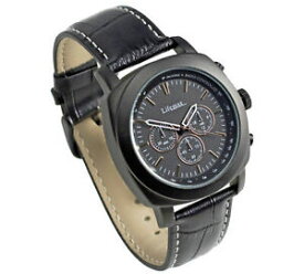 【送料無料】腕時計　クロノグラフブラインドlifemax chronograph atomic talking watch, real leather, blind, partially sighted