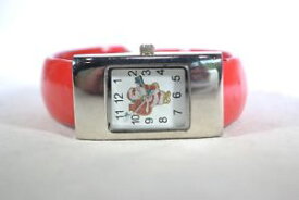 【送料無料】腕時計　シルバーストーンサンタクリスマスアナログquartz red silver tone santa christmas holiday childrens analog watch wristwatch