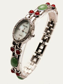 【送料無料】腕時計　インフィニティーアンティークカラーアナログクォーツinfinitywomens antique semi precious color stones links analog quartz watch