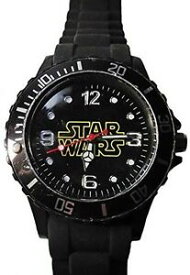 【送料無料】腕時計　スターウォーズシリーズロゴブラックシリコンウォッチ