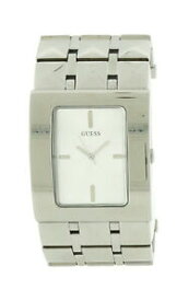 【送料無料】腕時計　リンクシルバートーンアナログウォッチguess g link 95264l1 womens silver tone studded rectangular analog watch