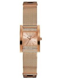 【送料無料】腕時計　ローズゴールドトーンステンレスメッシュウォッチ authentic guess u0127l3 womens rose goldtone stainless steel mesh watch