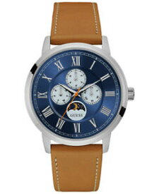 【送料無料】腕時計　クロノグラフタンレザーストラップウォッチブランドguess mens chronograph tan leather strap watch 44mm u0870g4 brand