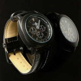 【送料無料】腕時計　クロノグラフブラインドlifemax chronograph atomic talking watch, real leather, blind, partially sighted