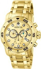 【送料無料】腕時計　メンズプロダイバークロノグラフゴールドトーンステンレススチールinvicta mens pro diver chronograph 200m gold tone stainless steel watch 0074