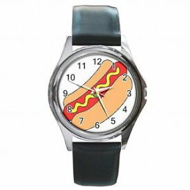【送料無料】腕時計　ホットフードカートレザーウォッチhot dog eating competition hotdog food cart leather watch